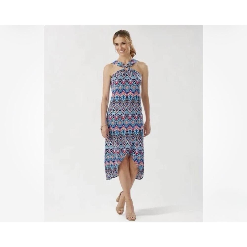 NWT Tommy Bahama Prima Peacock Midi Dress Woman’s Size S 10041-AMALFI SEA - Picture 8 of 8